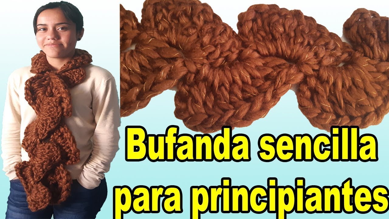 Bufanda a crochet para mujer y hombre - tutorial - tejido - ganchillo