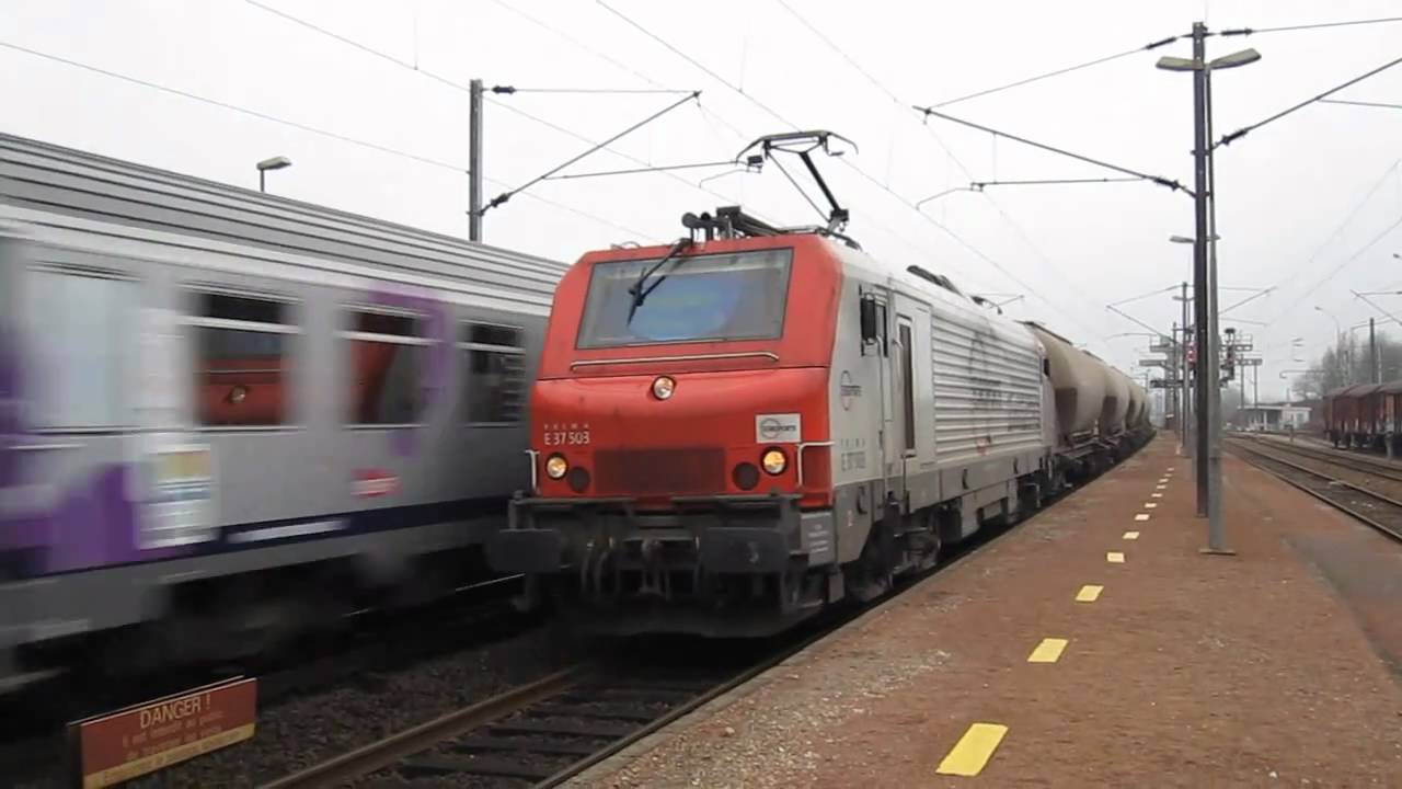 Treinen op station Motteville [HD] | Train &agrave; la gare de Motteville [HD]