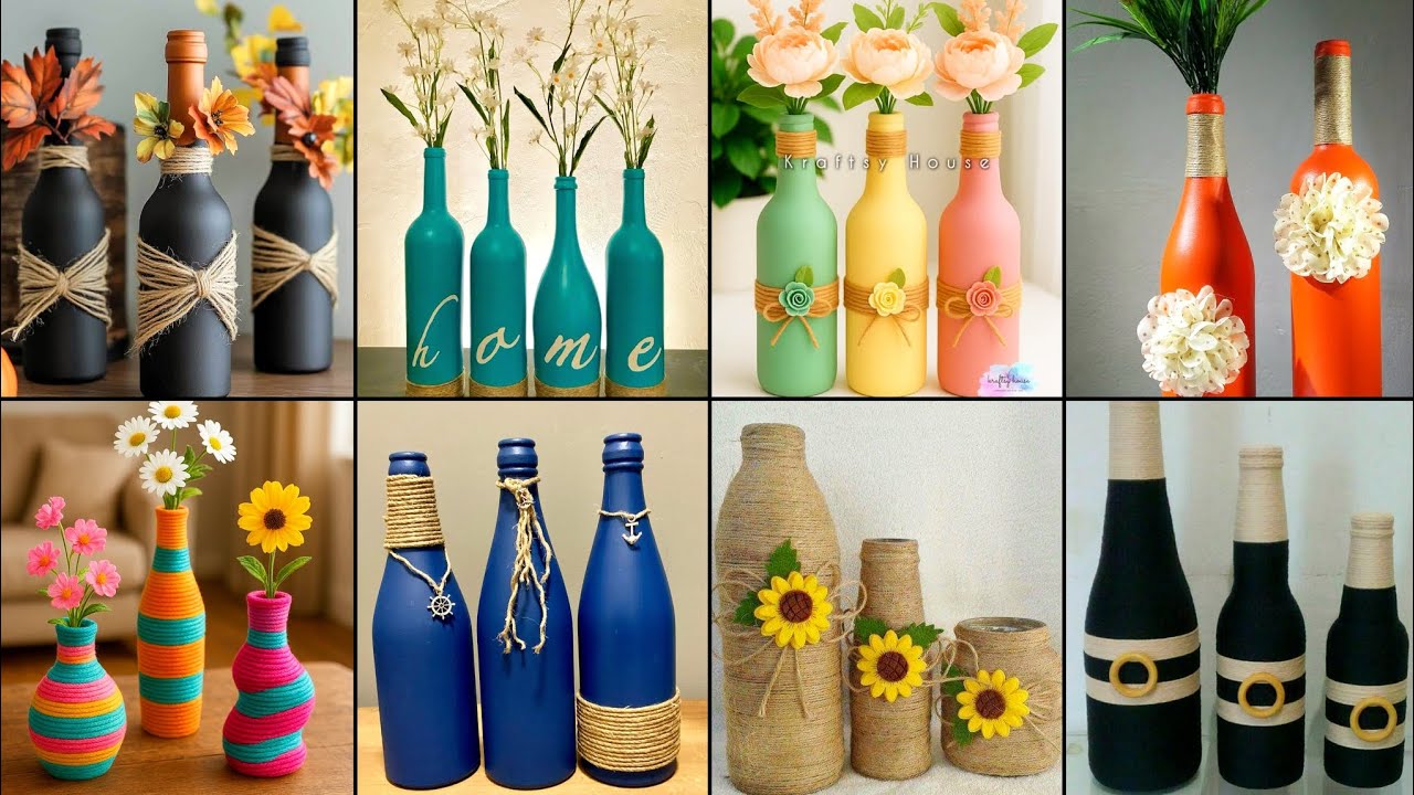 Creative Recycle Bottle Decoration Ideas | DIY Home Decor from Waste Bottles🌲🍁🧵🧶