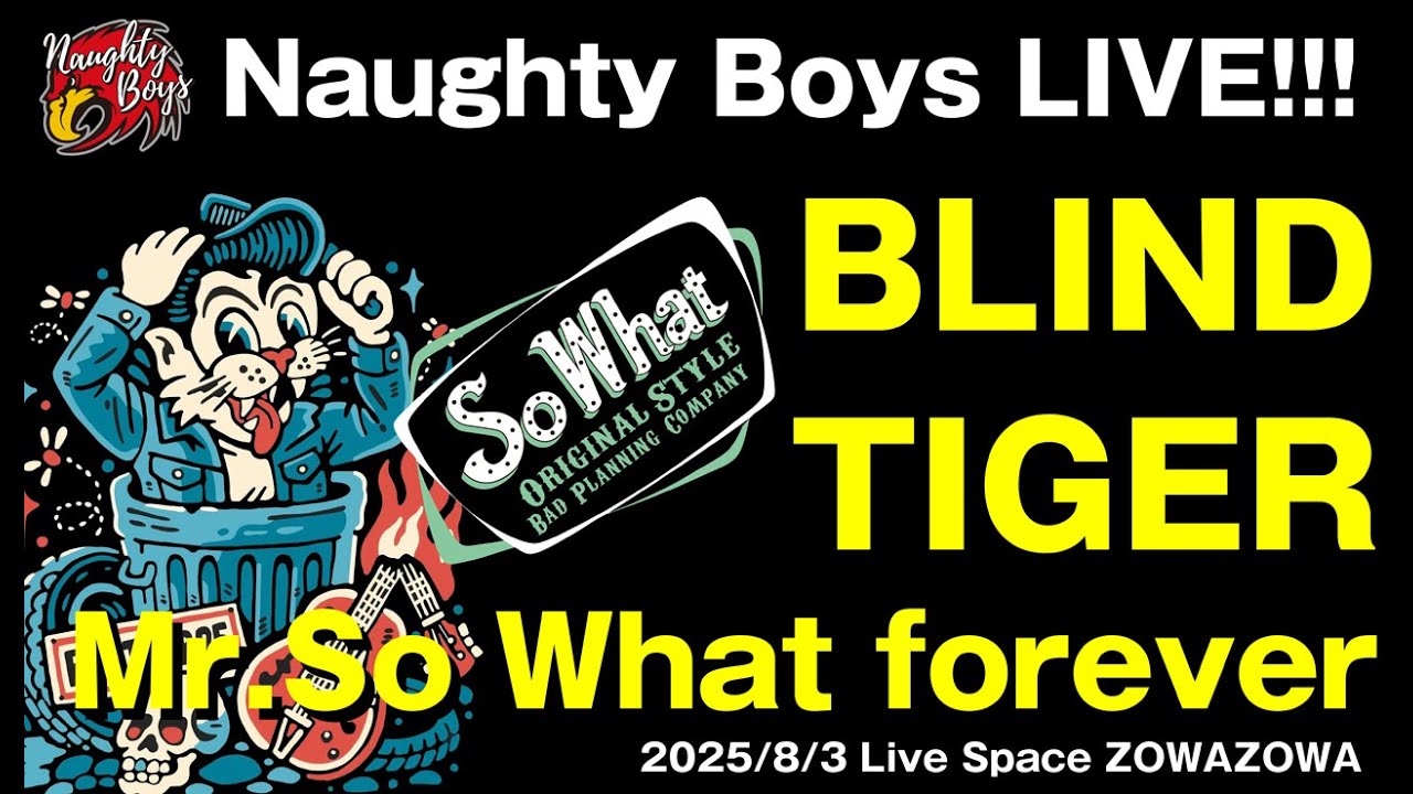 Naughty Boys ロカビリー LIVE2025/08/03「BLIND TIGER vol.17」Mr.So What forever