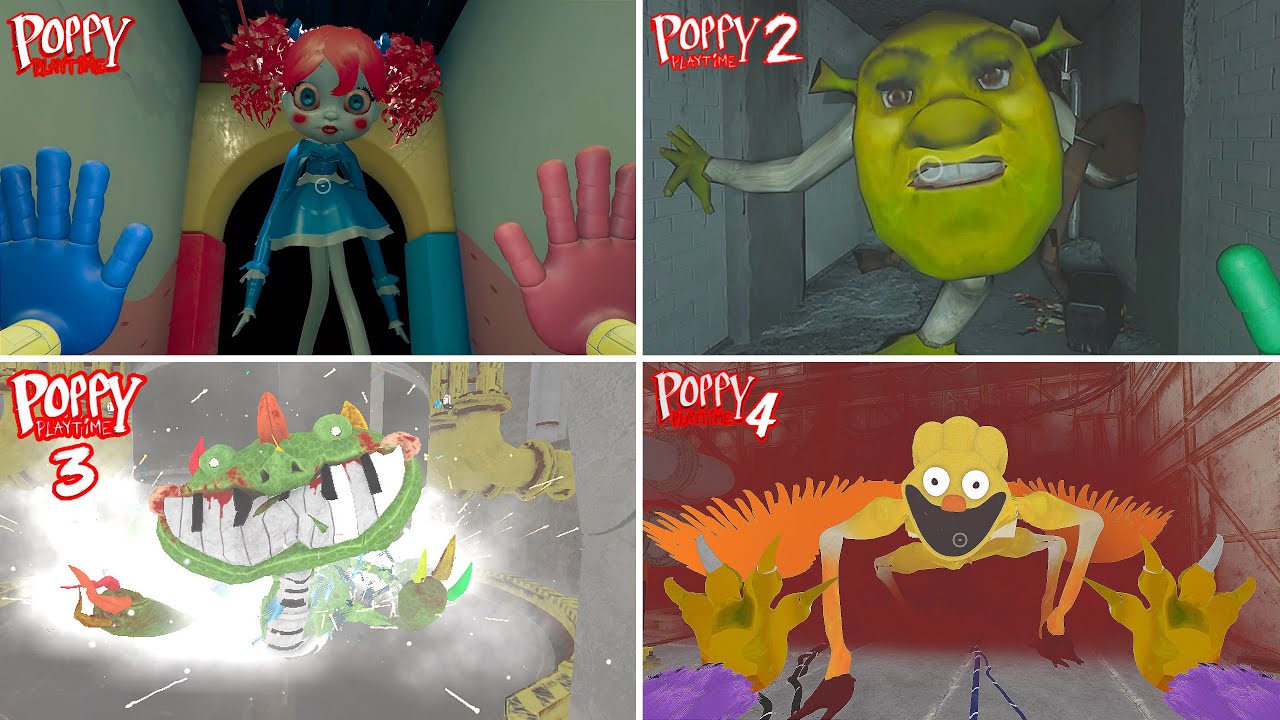 Bright Mode Horror Breakdown of Poppy Playtime Chapters 1–4 | Chase by Chase