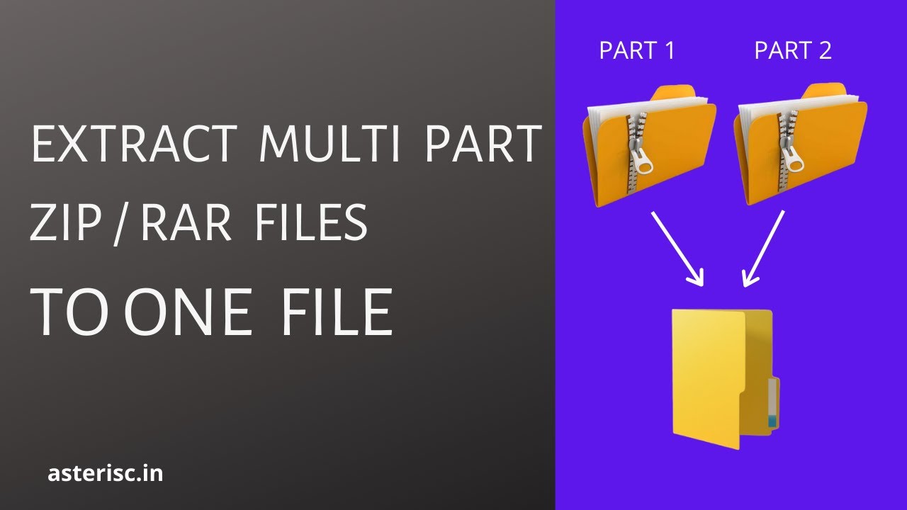 How to open or Extract Multi Part Zip files