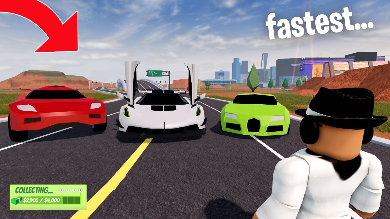 Using The Fastest Jailbreak Cars to Grind...(Roblox Jailbreak)