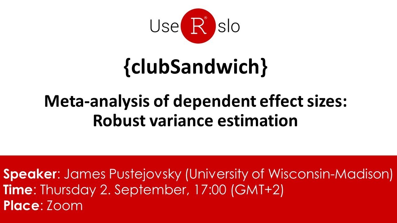 Meta analysis of dependent effect sizes Robust variance estimation with {clubSandwich}