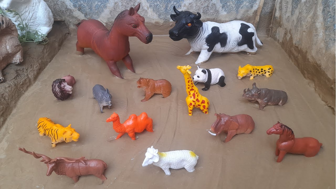 Our mud ground two special characters big dancing cow and big cute horse and along with wild animals