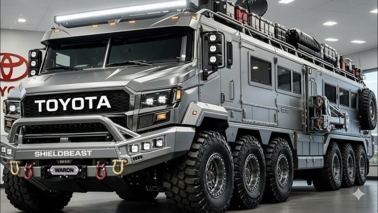 2026 Toyota Shieldbeast Dünyayı Şaşkına Çevirdi! Askeri Tankı Andıran 8 Tekerlekli Dev SUV