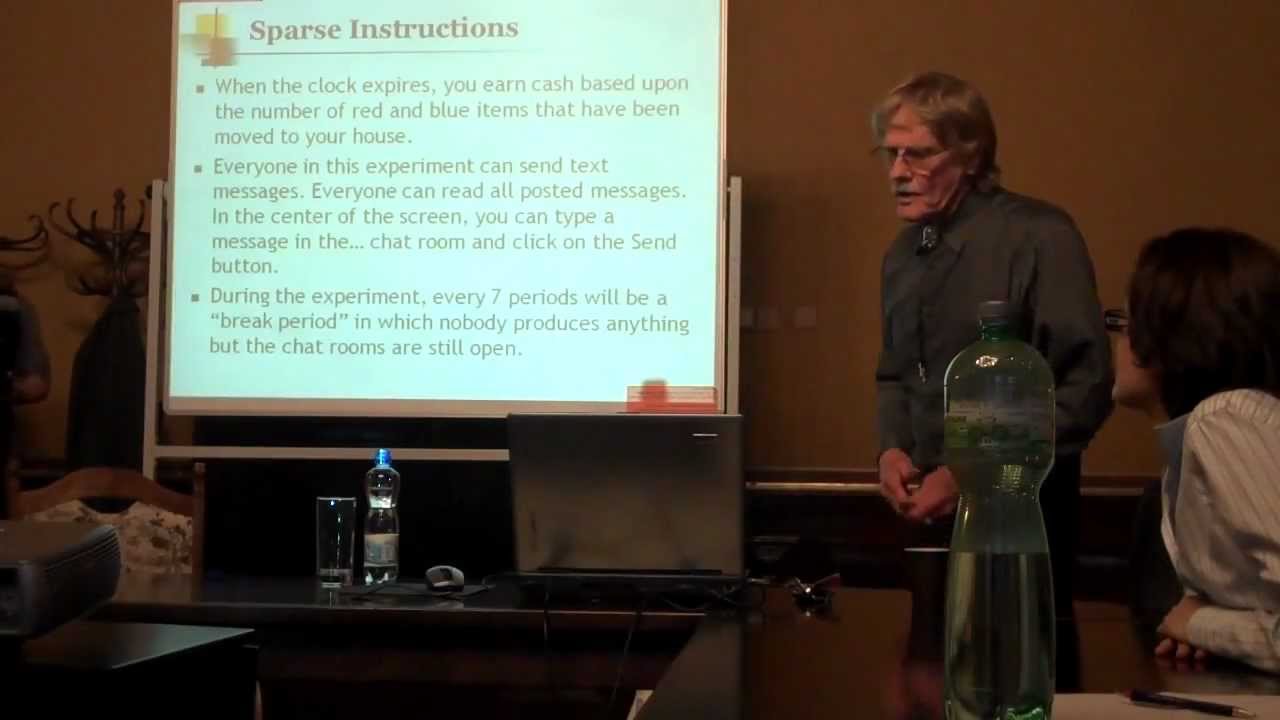 Prof. Vernon Smith (2002 Nobel Laureate in Economics) lecture at CERGE-EI,  February 2010