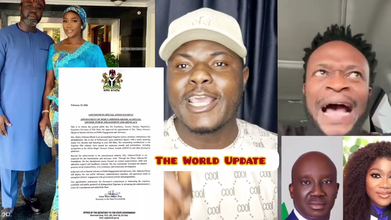 Update about mercy Johnson Appointment later from Monday Okpebholo 