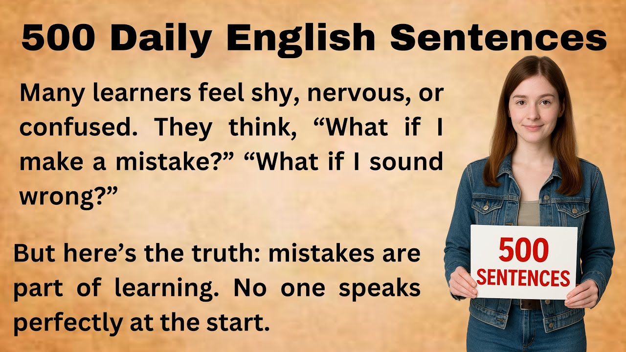 Speak English Naturally with 500 Real Sentences | Beginner-Friendly Fluency Practice