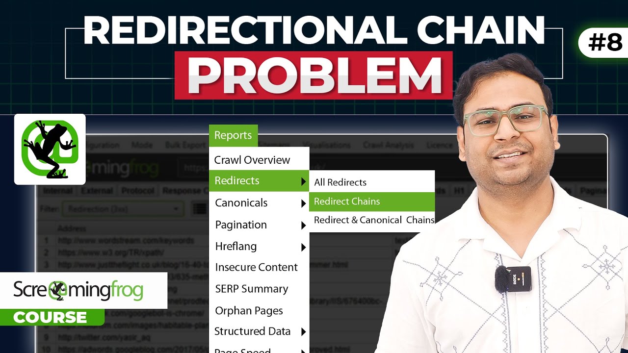 Understanding Redirection Chain in Detail | Screaming Frog Tutorial |#8
