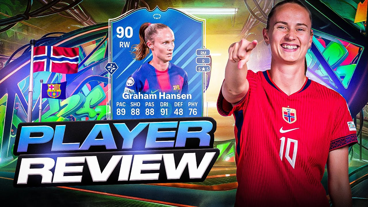 90 UEFA WOMEN'S CHAMPIONS LEAGUE PRIME TIME GRAHAM HANSEN PLAYER REVIEW - EA FC 26 ULTIMATE TEAM