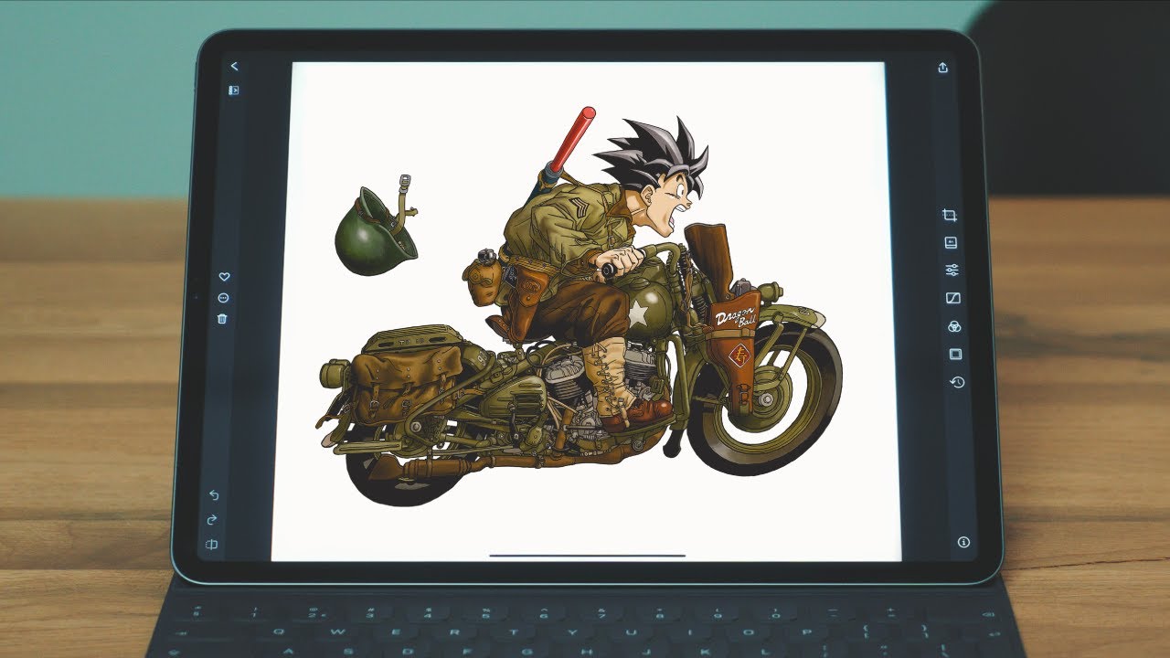 Drawing DRAGON BALL illustration with iPad Pro & Procreate / Akira Toriyama