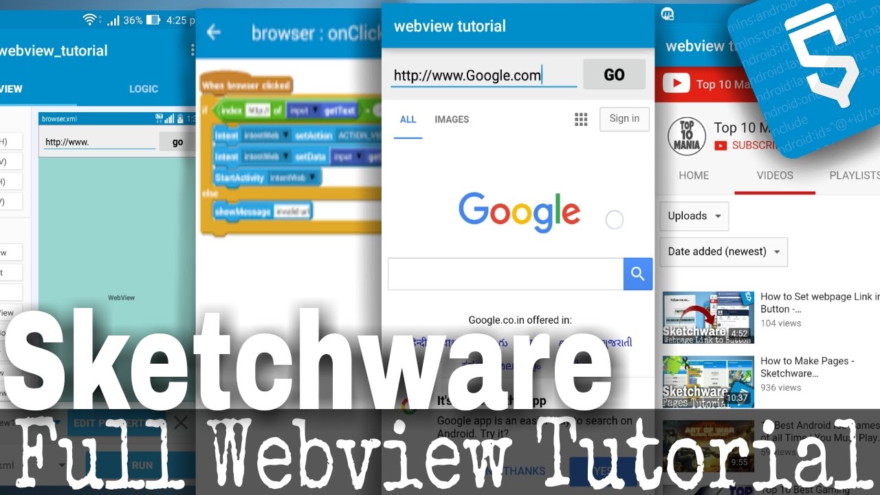 Webview Tutorial - Load webpages in app - Sketchware (android)Tutorial