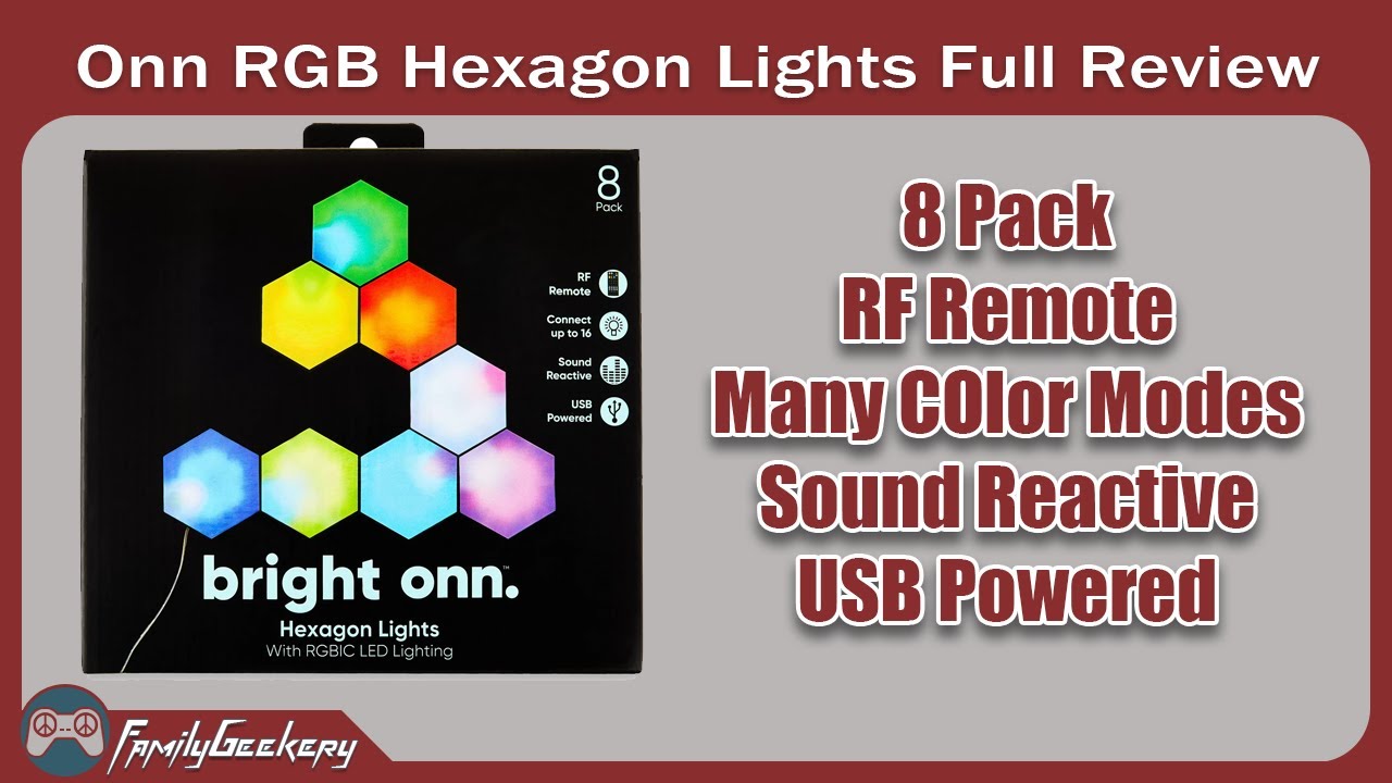 Onn RGB Hexagon Lights - Cheap RGBIC Lighting review