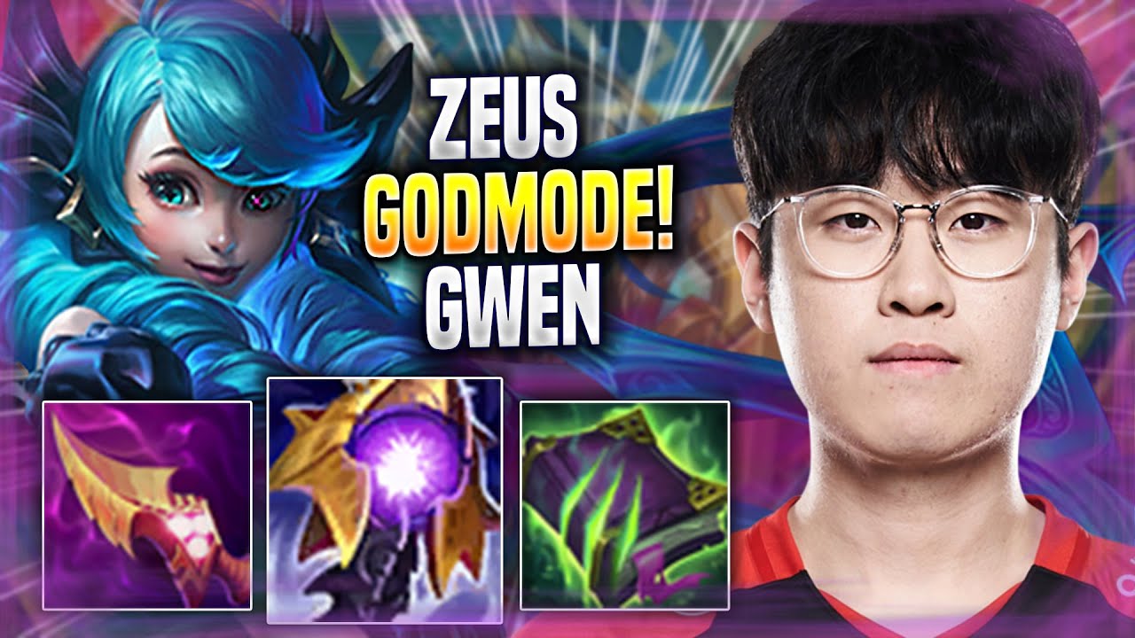 ZEUS LITERALLY GOD MODE WITH GWEN! - T1 Zeus Plays Gwen TOP vs Irelia! | Season 2022