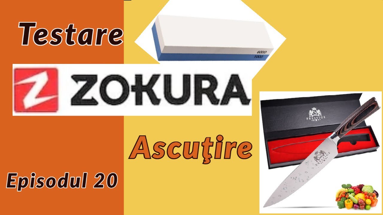 Testare piatră ascuţit Zokura 1000/6000. Ascuţire cuţit MRK Prestige