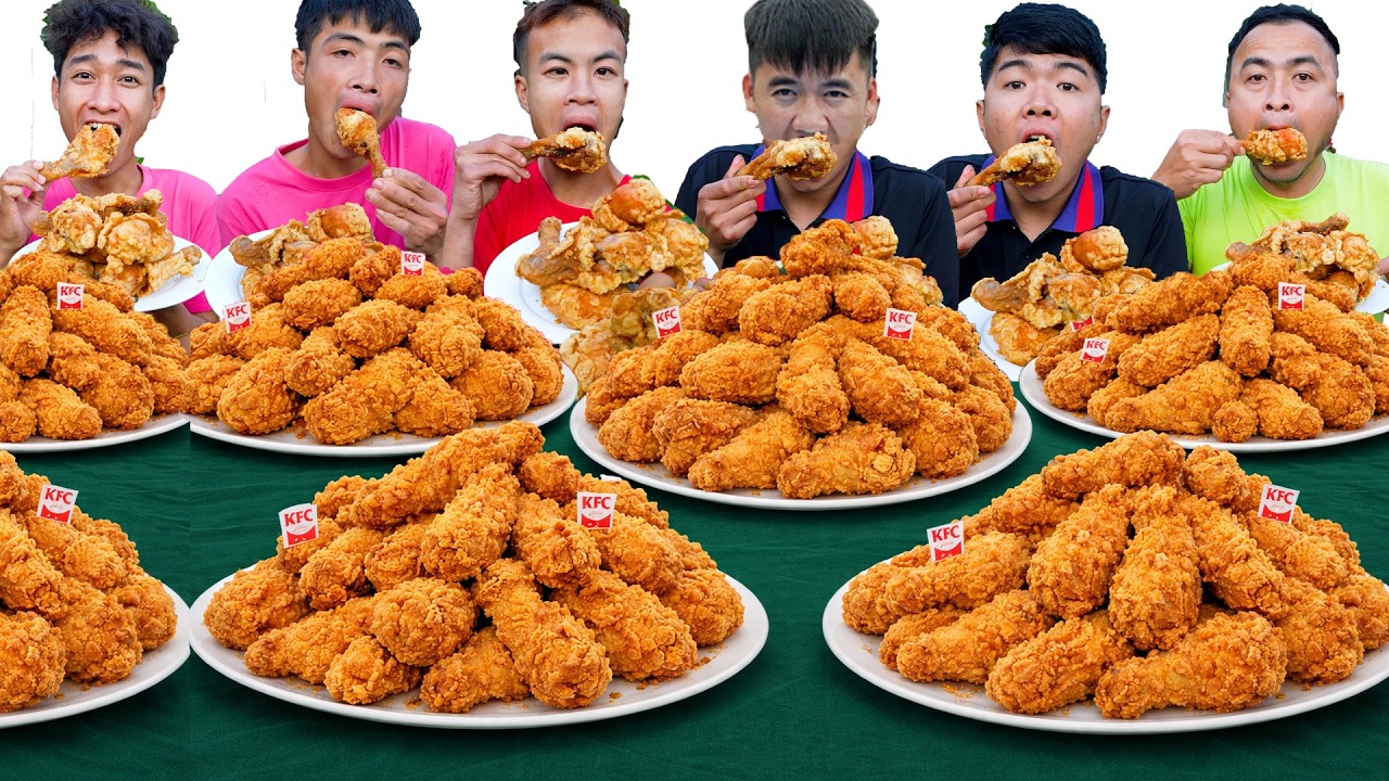 Hưng Troll | Thử Thách Người Cuối Cùng Ngừng Ăn Mâm Đùi Gà Rán Khổng Lồ Nhậ 500$