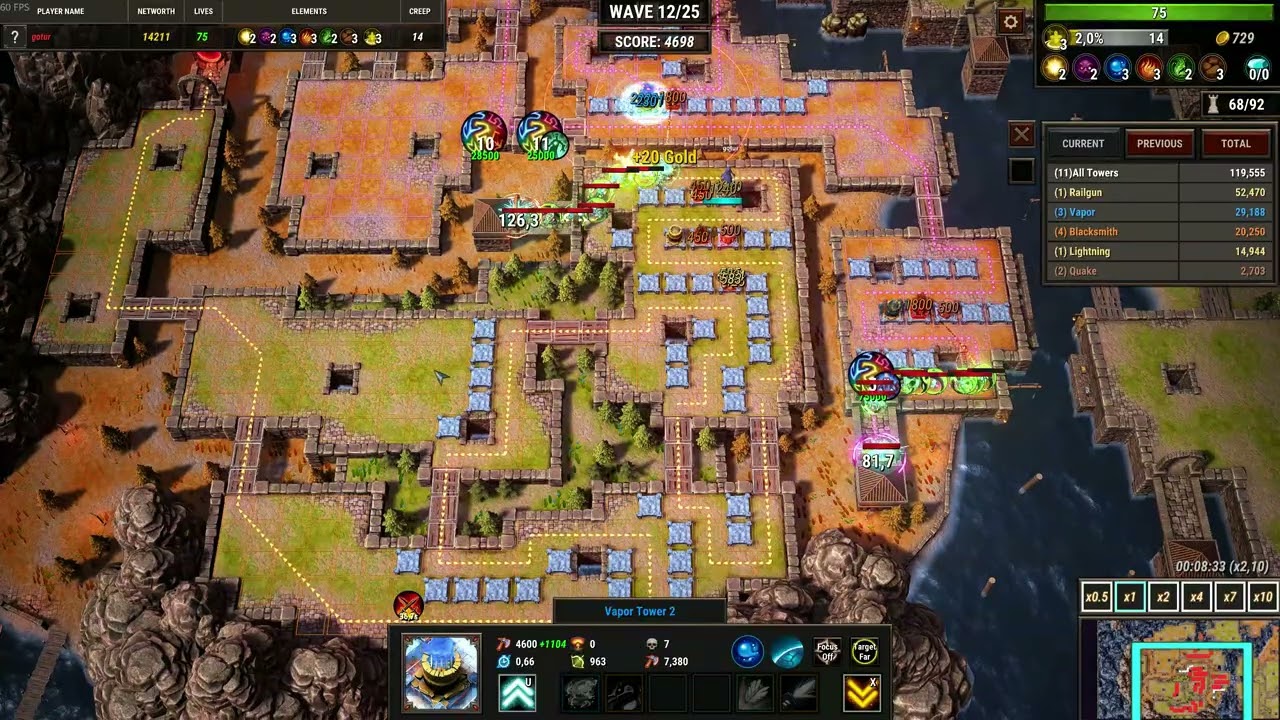 Element TD 2 Mazing Campaign   Level 12   A Lucky Sign Legendary Difficulty