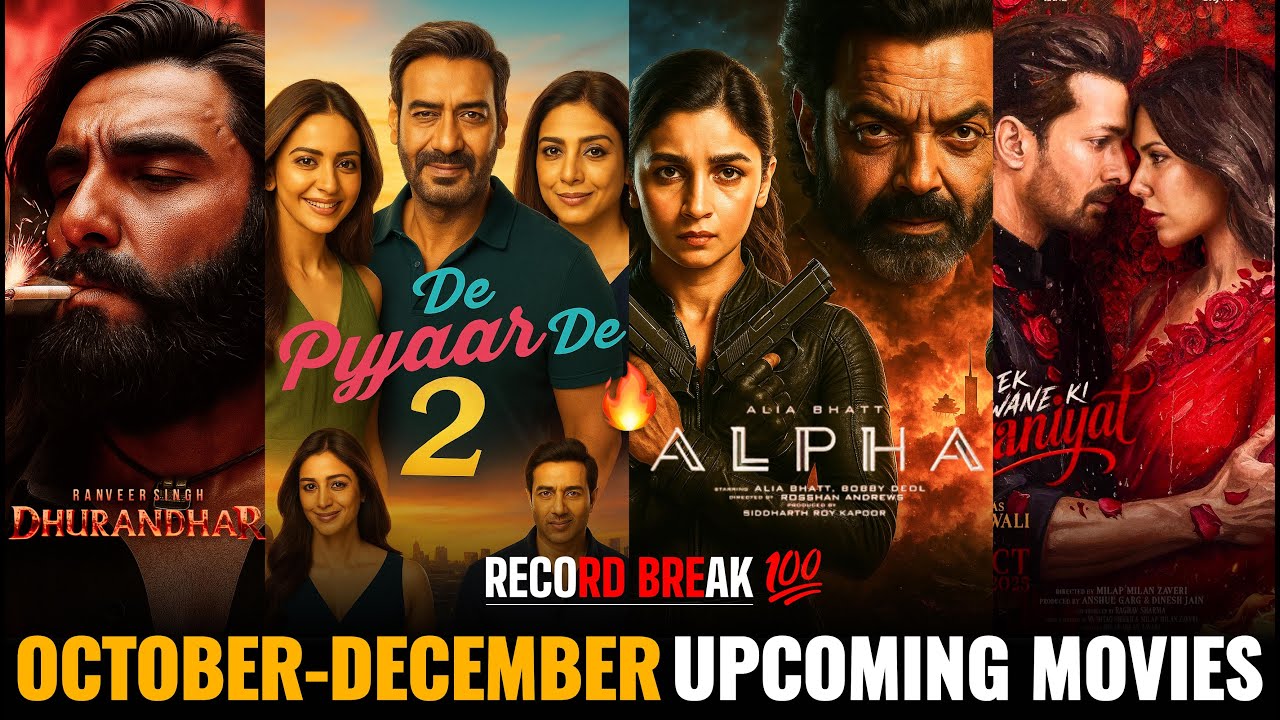 12 Upcoming Movies In October to December 2025 | Upcoming South & Bollywood Movies 2025 | Thamma
