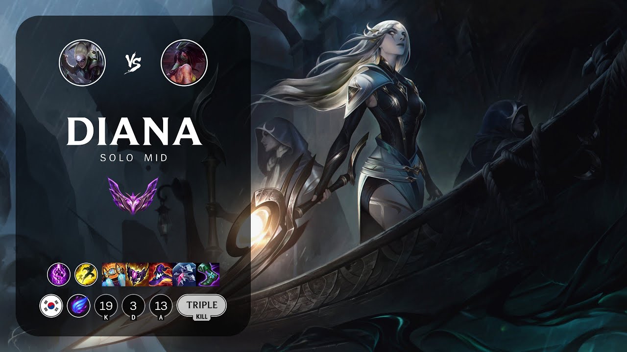 Diana Mid vs Akali - KR Master Patch 13.19