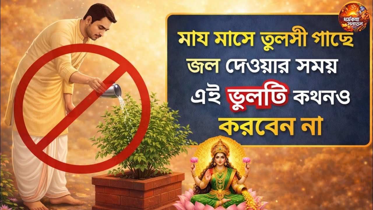 মাঘ মাসে তুলসী গাছে জল দেওয়ার সময় এই ভুলটি কখনও করবেন না | Tulsi Puja Rules #DharmaKathaSanatan