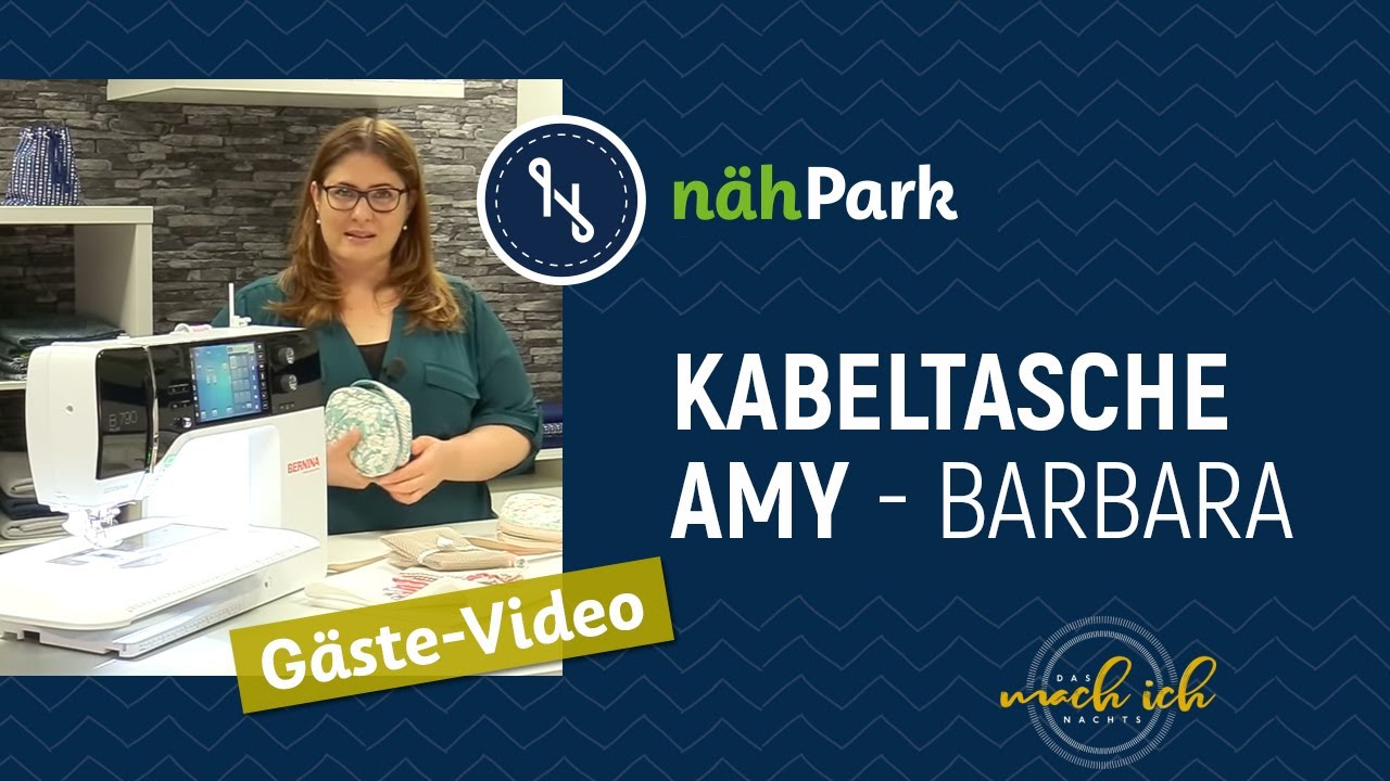 Zu Besuch im nähPark - Barbara von das mach ich nachts näht die Kabeltasche Amy