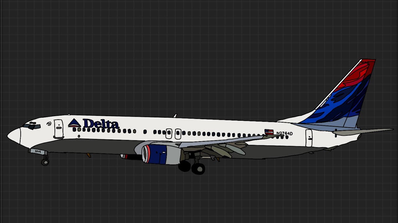 Delta Air Lines fleet drawing and coloring series Part 15: Boeing 737-800