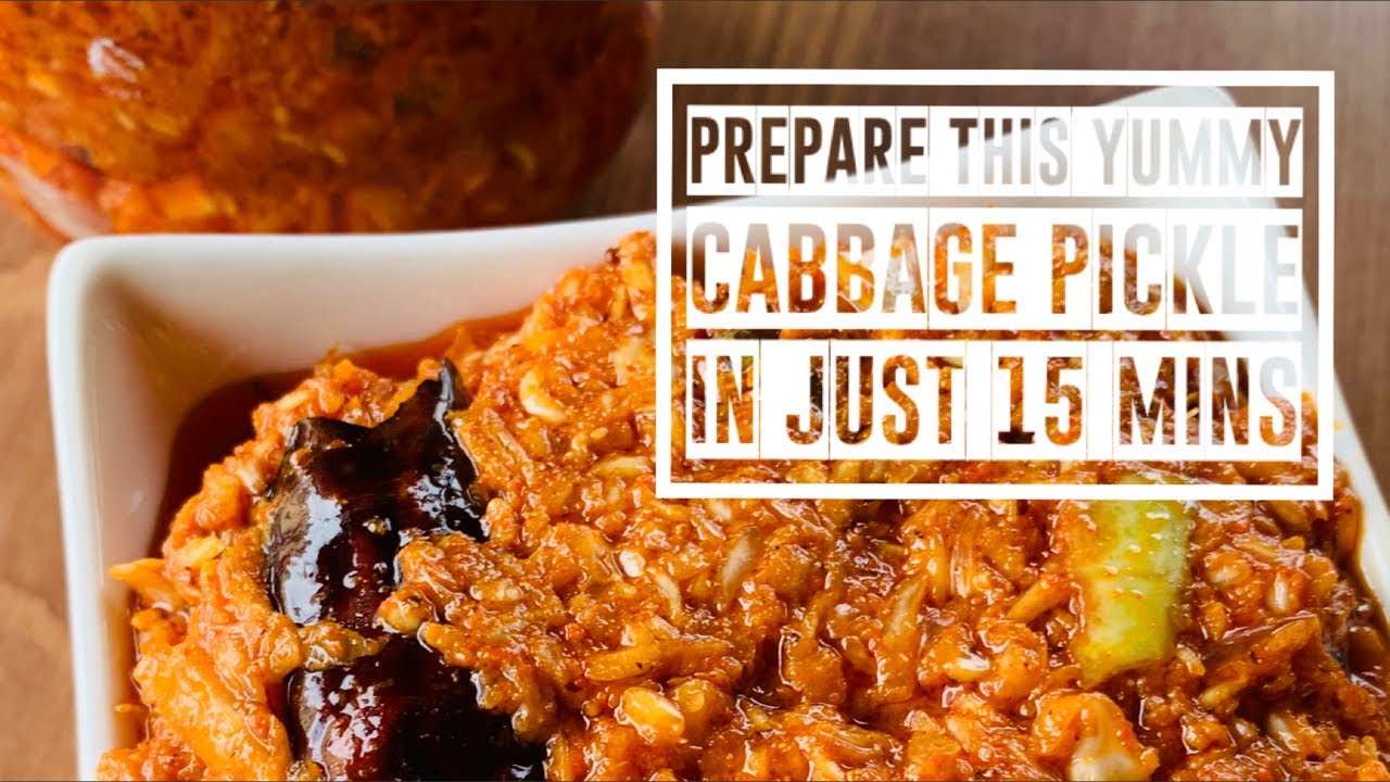Cabbage pickle recipe | Cabbage avakaya recipe | how to make cabbage pickle
