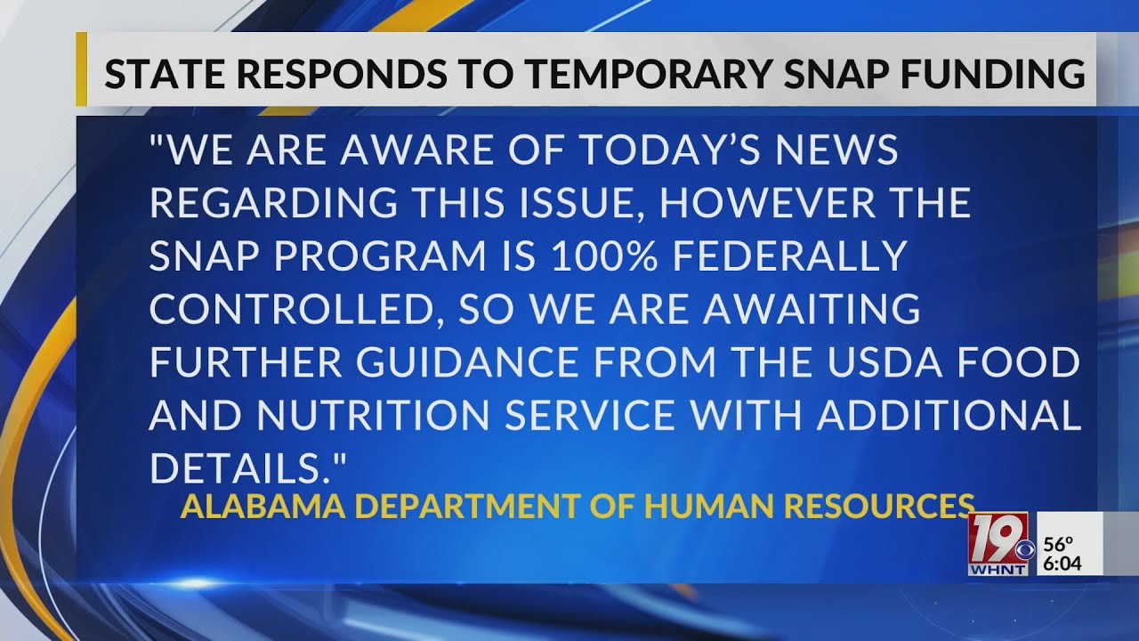 Alabama Responds to Temporary SNAP Funding | Nov. 3, 2025 | News 19 at 6 p.m.