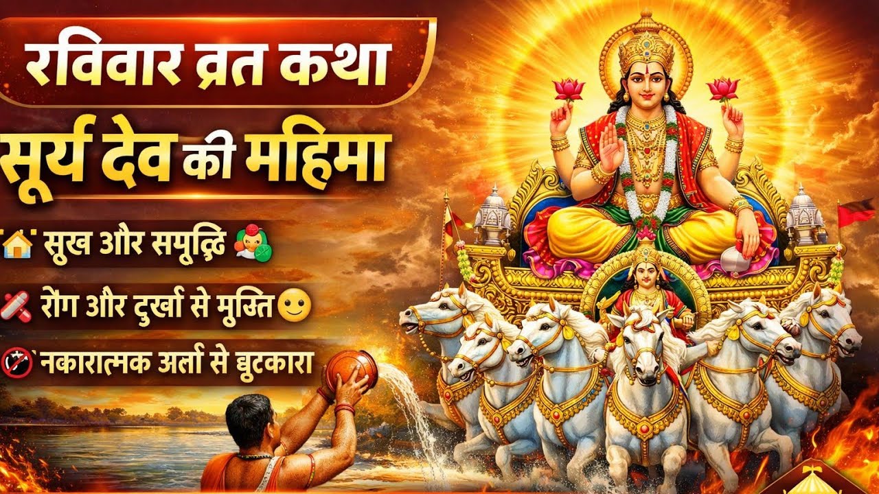 रविवार व्रत कथा सूर्य देव की महिमा रविवार व्रत करने से दूर होंगे दुख और गरीबी Surya Dev Vrat Katha