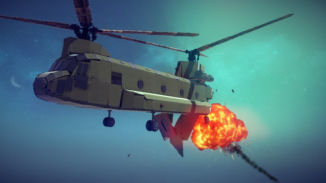 Realistic Helicopters Shot Down by Guided Missiles #6 | Besiege