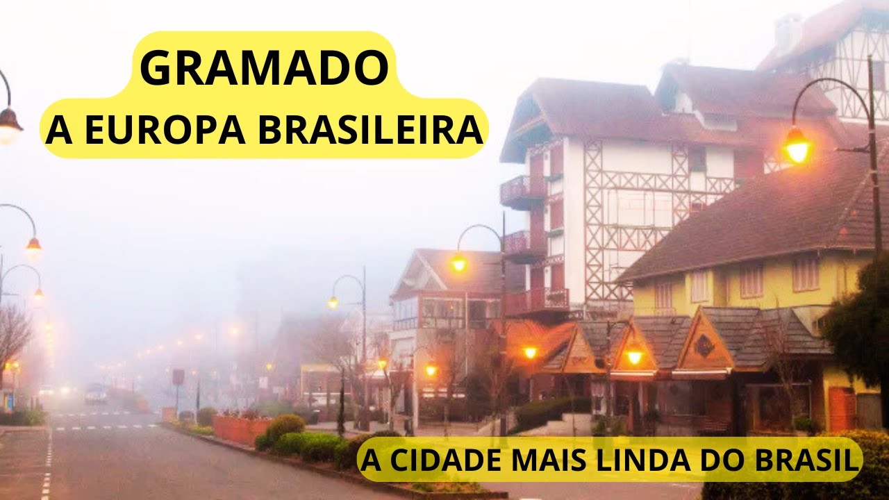 COMO É PASSEAR NO CENTRO DE GRAMADO EM DIA DE CHUVA
