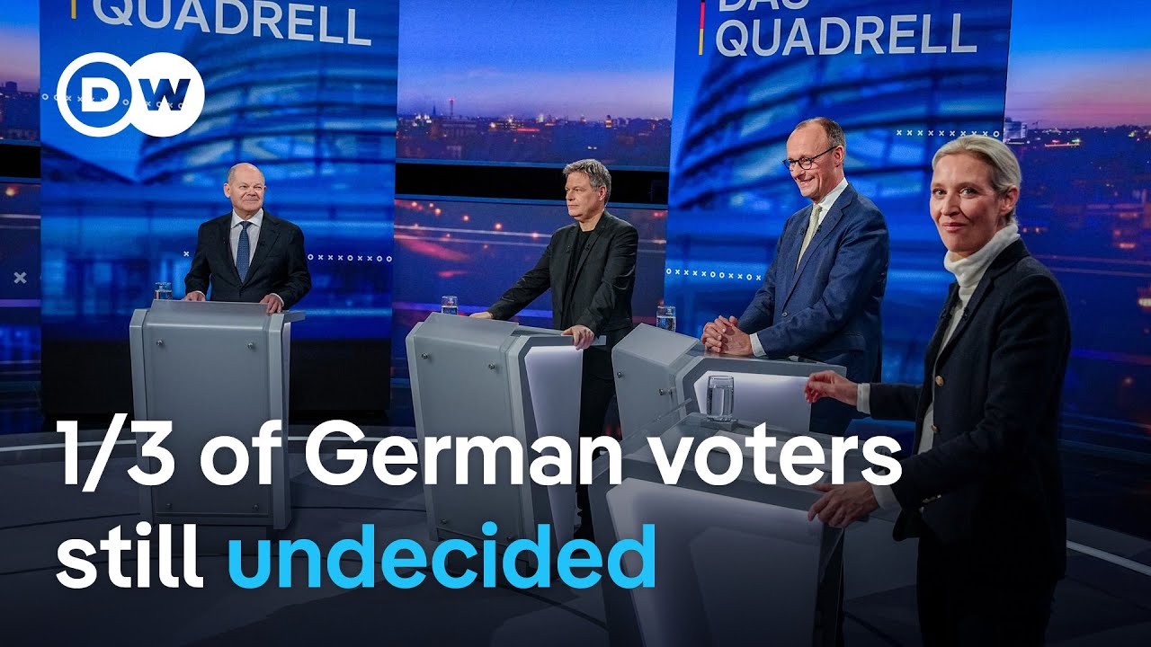 Germany's chancellor candidates face off in 4-way debate | DW News