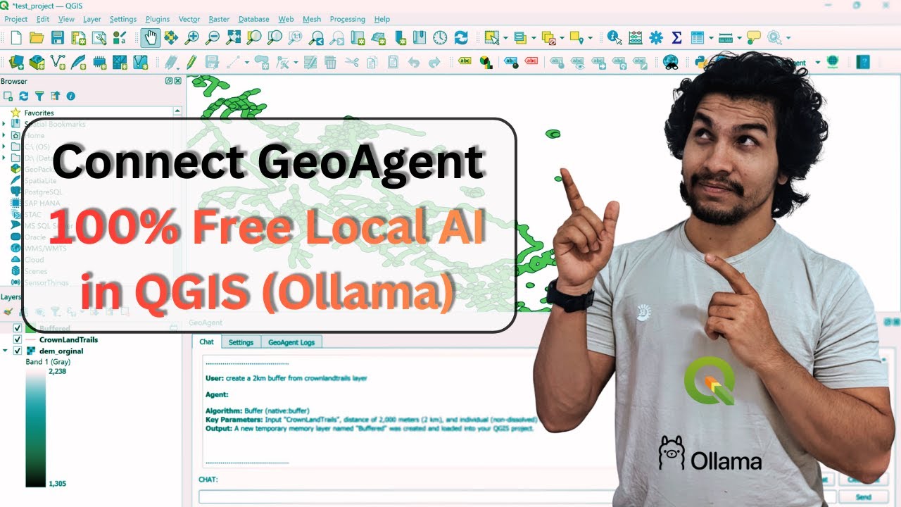 Общайтесь с QGIS с помощью ИИ: руководство по плагину GeoAgent для обработки геоданных на естеств...
