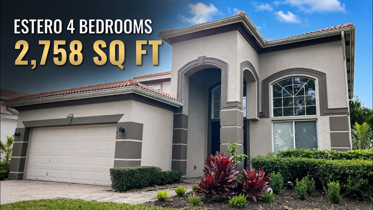 Estero Fl 4-Bedroom Home | 2,758 Sq Ft with First-Floor Primary Suite