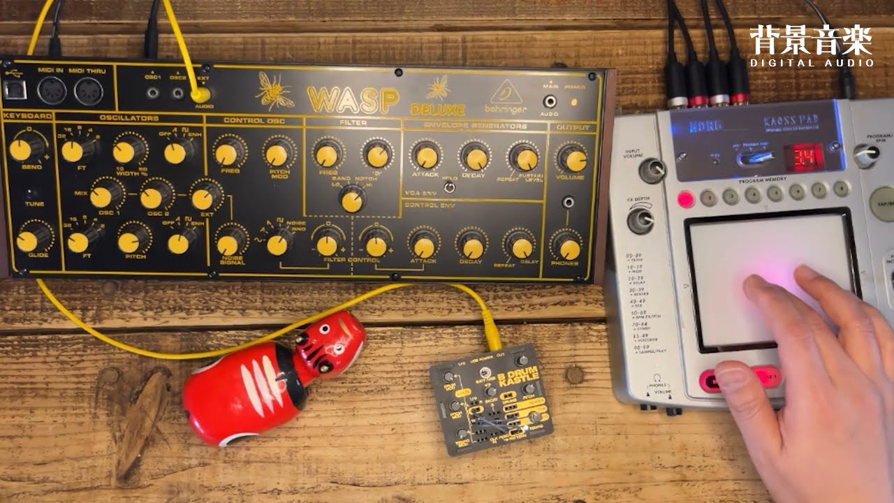 Behringer WASP DELUXE, Bastl Instruments Kastle Drum, KORG KAOSS PAD KP2 [Toy Improvisation]