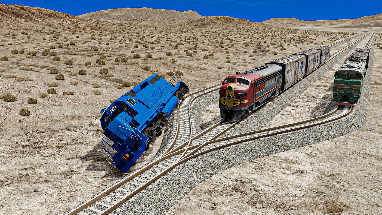 Epic Trains vs Zig Zag Crashes 05 BeamNG.drive | BeamNG Frenzy