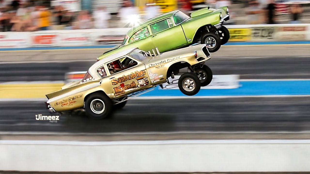 WILD DRY HOPPIN' WHEELSTANDERS! GASSER MADNESS! MELTDOWN DRAGS '15!