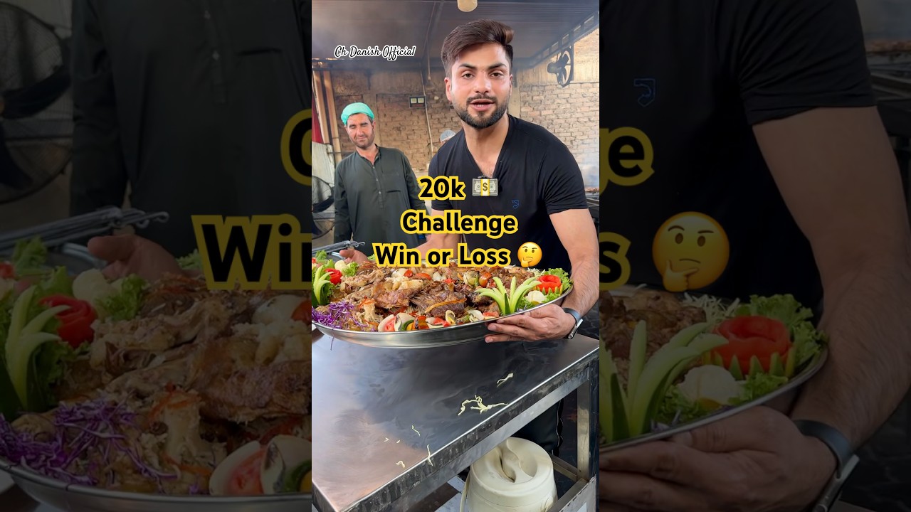 20k 💵 Challenge Win or Loss 🤔 Shinwari Jongara, Peshawar BEST Platter #foodshorts #Peshawarfood