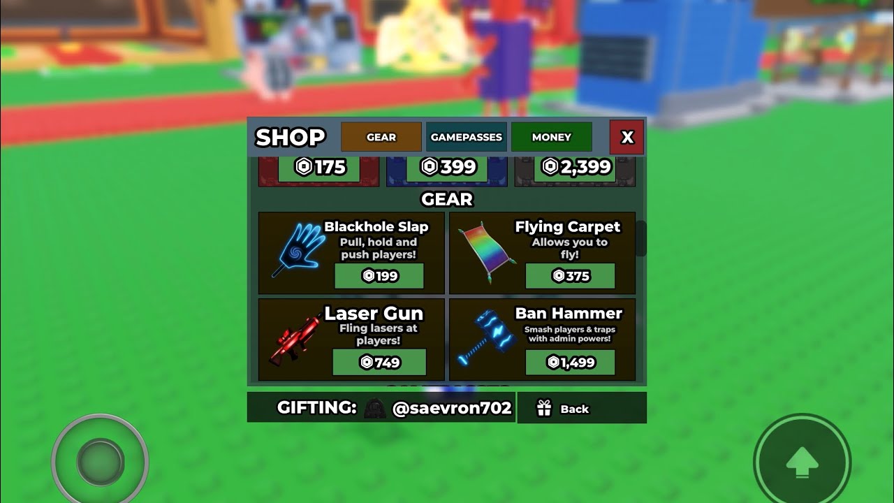 Gifting a random person a laser gun