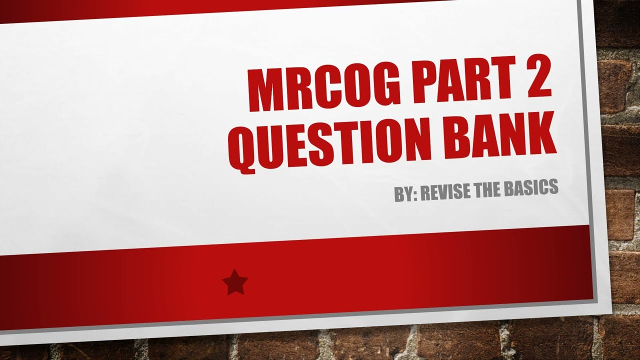 MRCOG PART 2 QUESTIONS FROM APRIL 2022 TOG | revision | gynaecology | contraception