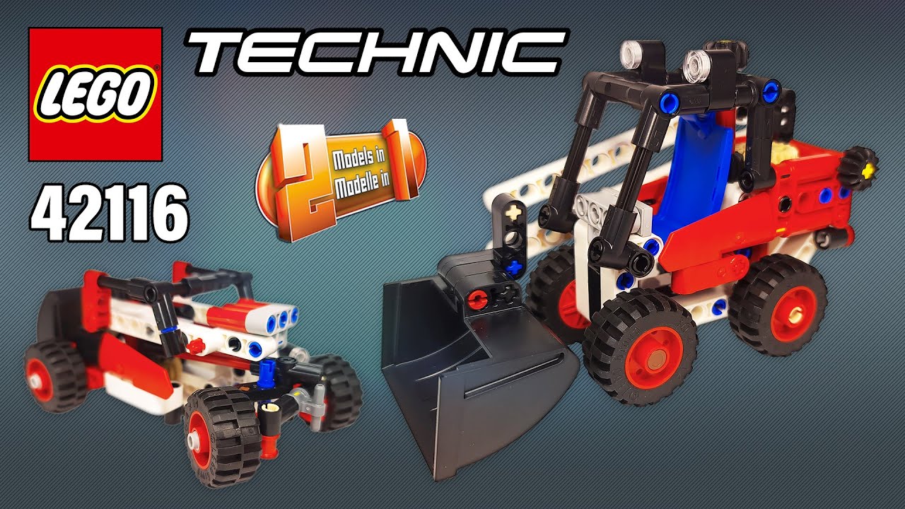 LEGO® Technic™ 2-in-1 Skid Steer Loader (42116)[140 pcs] & Hot Rod Instructions | Top Brick Builder
