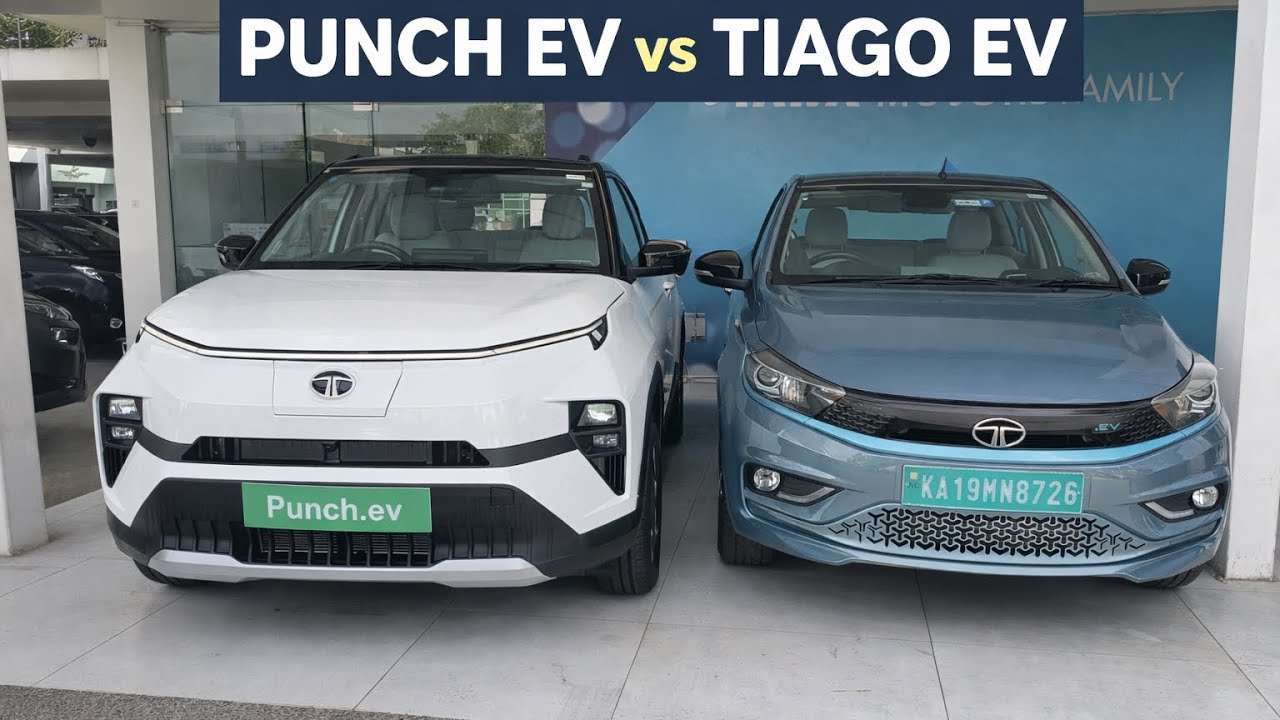 Tata Punch EV vs Tiago EV 2026 | Tata Tiago EV vs Punch EV Base Model