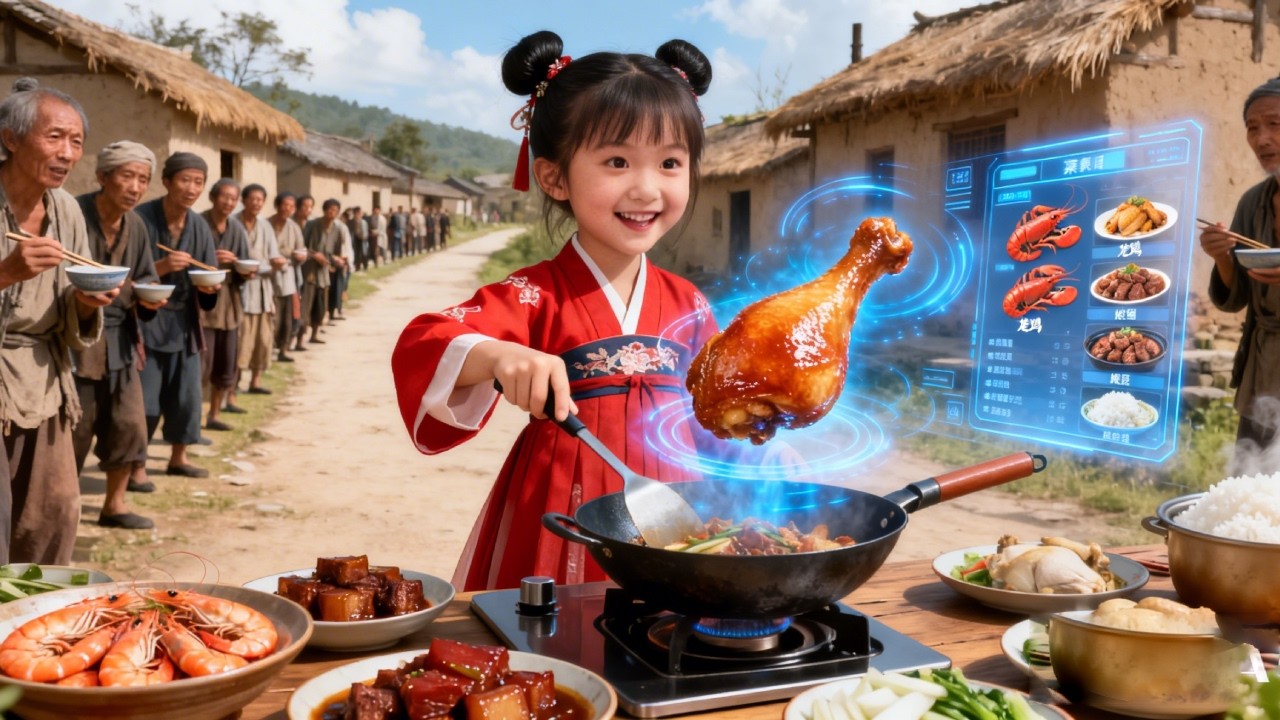 In A Famine,The Girl Is A Lucky Star With Endless Food.She Leads The Village To Eat Meat Every Meal!
