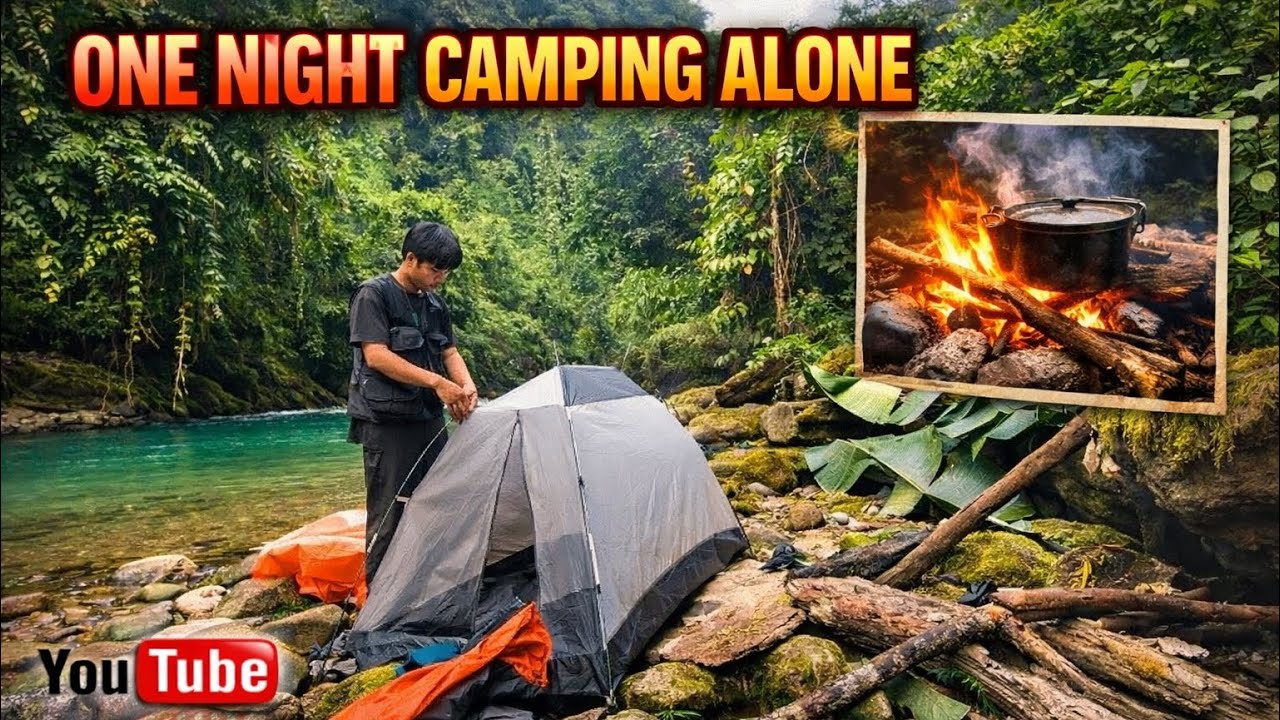 one night camping alone in hama river #arunachalpradesh #campping #vlog 