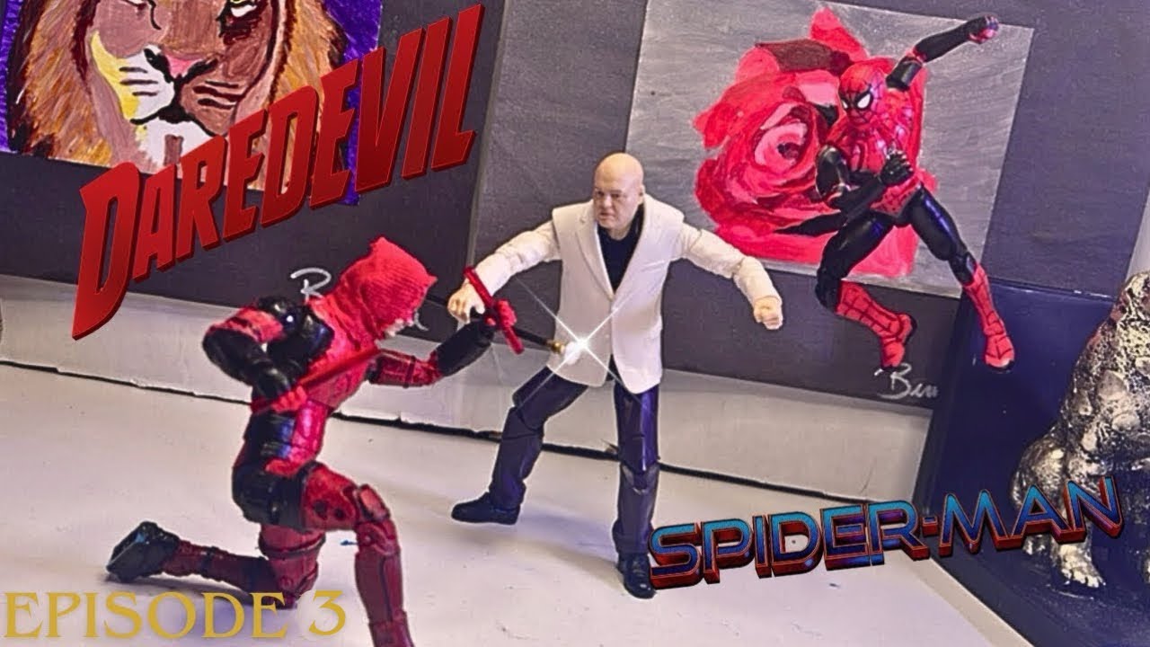 Spider Man And Daredevil VS Kingpin (Stop Motion)