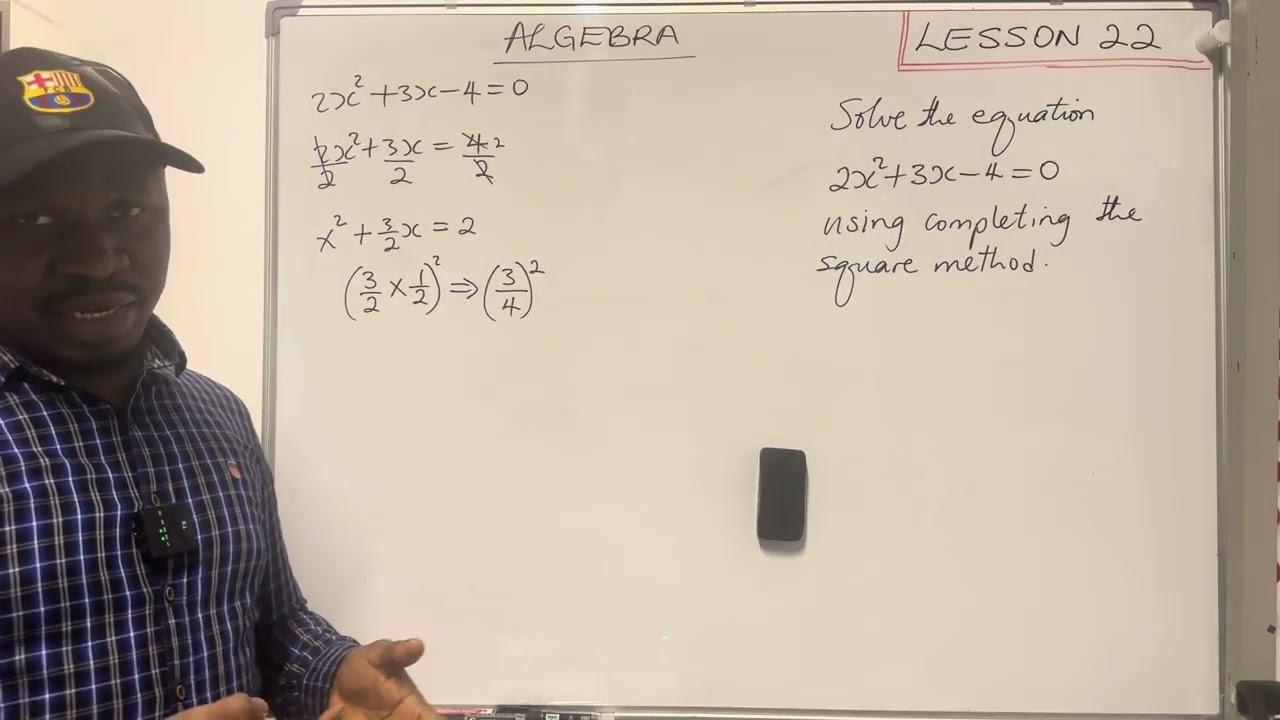 Algebra : Lesson 22 : Quadratic Equations 