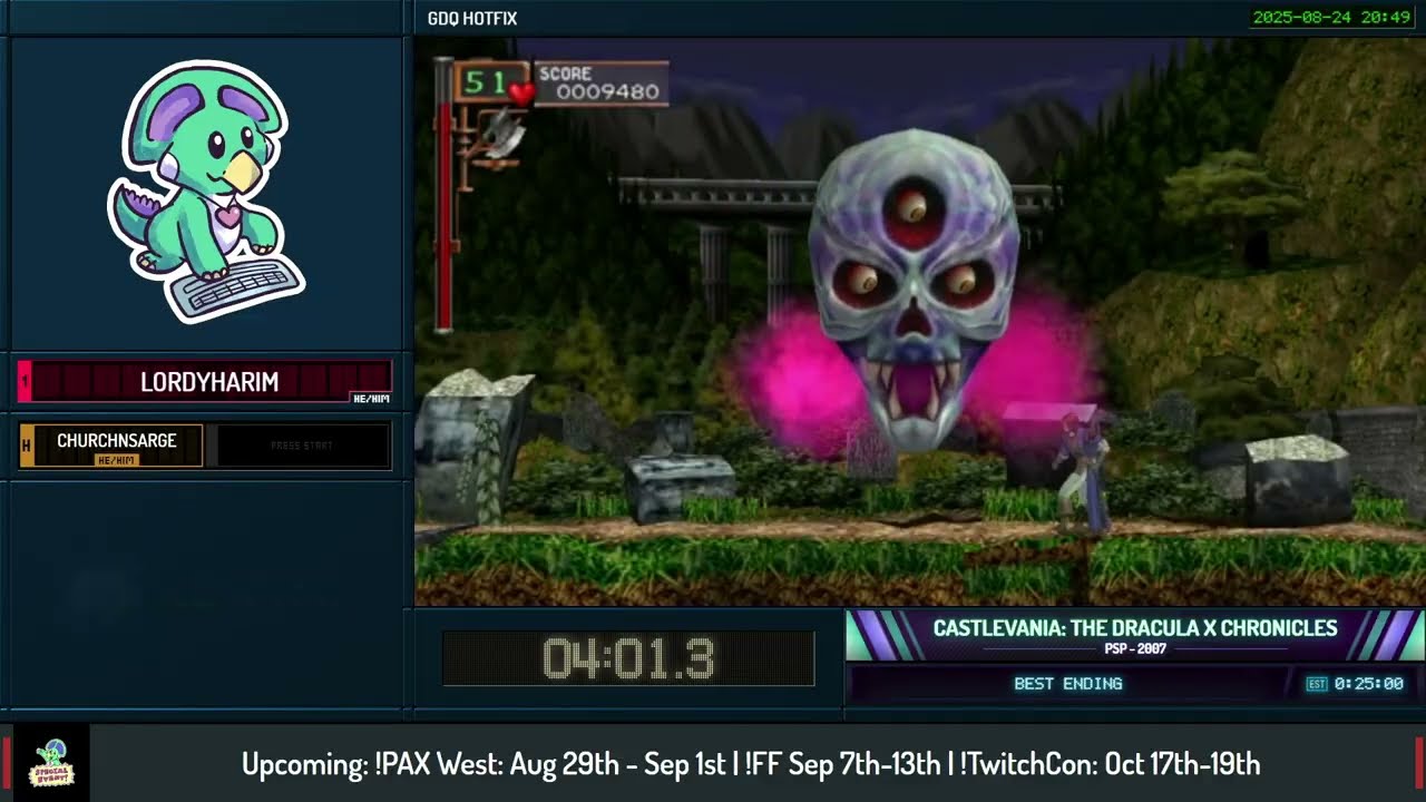 GDQ Hotfix Castlevania Event 2025: The Dracula X Chronicles Best Ending (Richter Only)