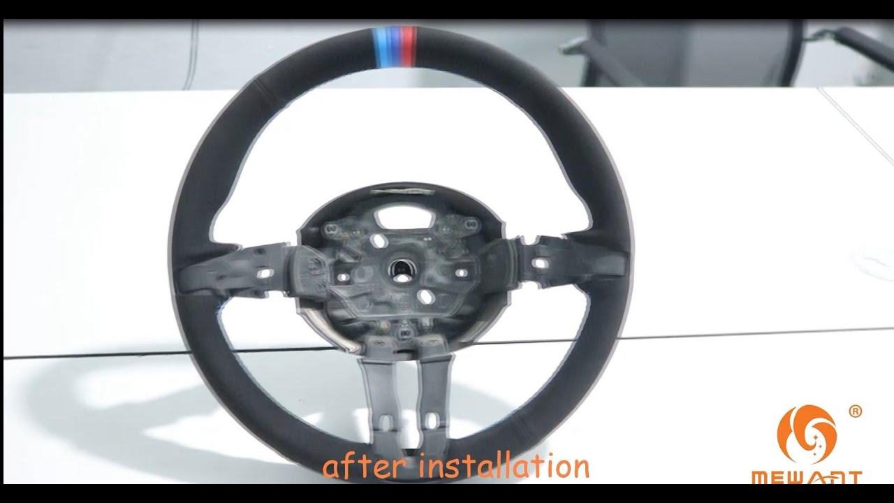 MEWANT-- for BMW Z4 E85 E86 2003-2008 DIY Steering Wheel Cover Installation