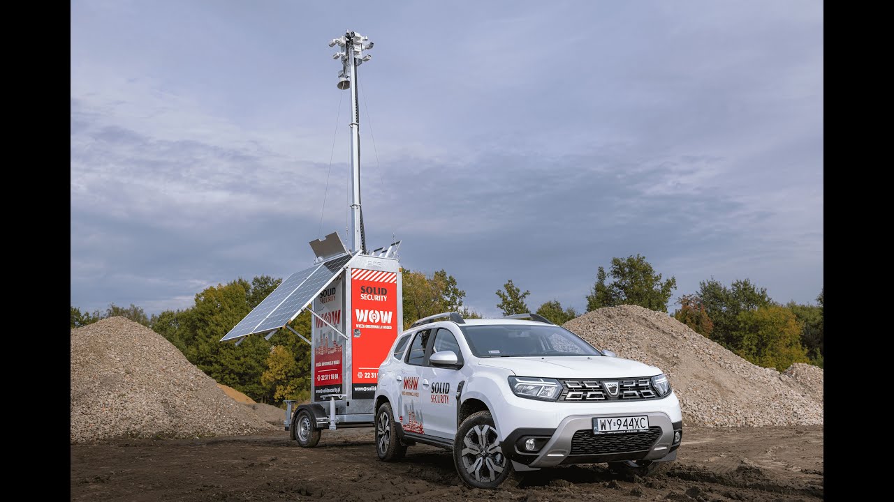 Mobilna wieża do monitoringu CCTV - Solid Security